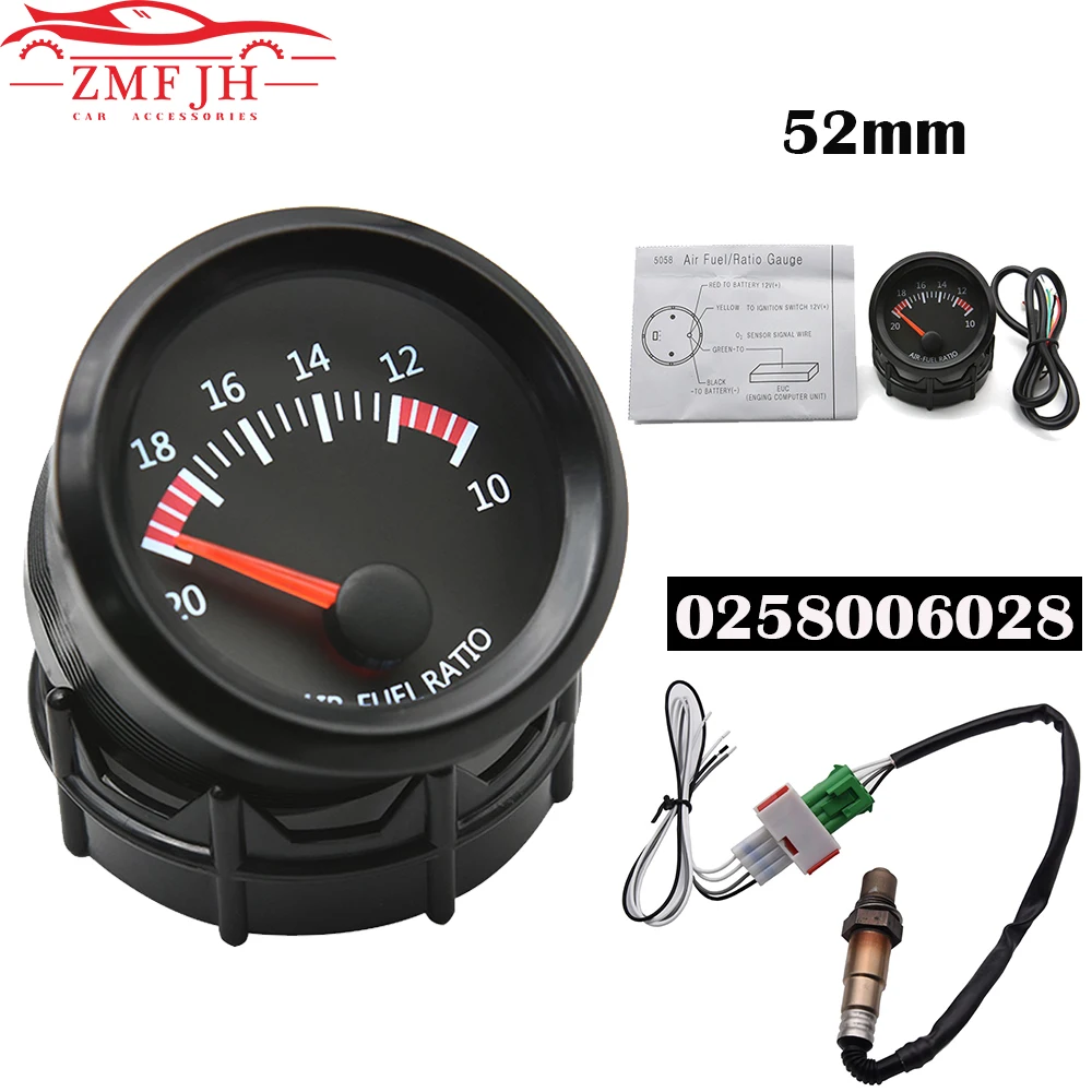 Universal 52mm Digital Air Fuel Ratio Gauge With Narrowband O2 Oxygen