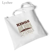 Lychee Harajuku, Женская Холщовая Сумка с буквенным принтом, оригинальная складная сумка, Экологичная большая пляжная сумка для покупок, сумка на плечо