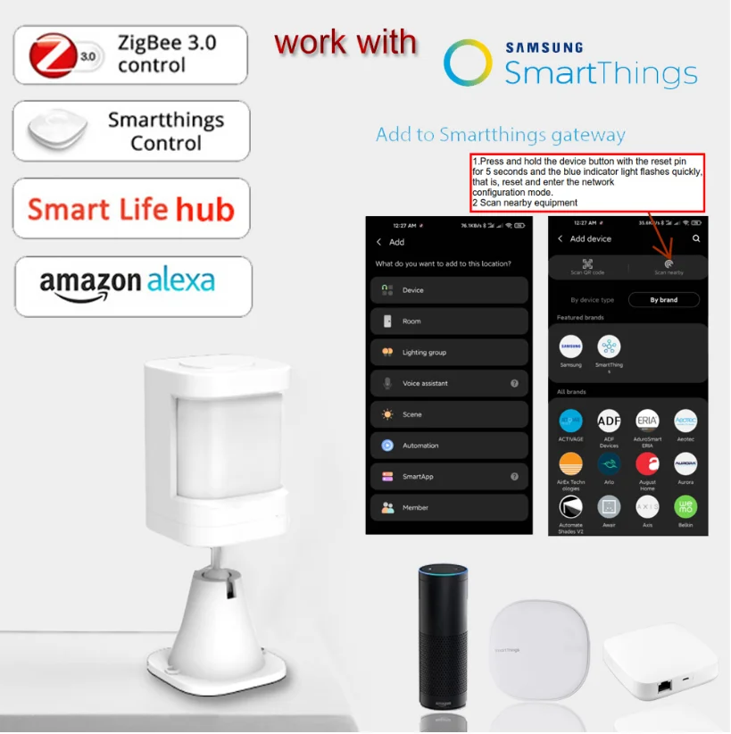 alexa smartthings sensor