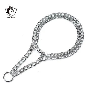 

FML Pet Collar Stainless Steel Chain Dog Collar For small Large Dogs Metal Dog Necklace Training Walking Obedience Behavior Link