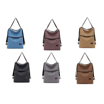 

JHD-Canvas Handbags Korean Style Trendy Messenger Backpack Simple and Versatile Leisure Travel Lady Bag