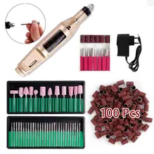 Профессиональный электрический набор сверл для ногтей, маникюрная машинная мельница, резак, Шлифовальная Пилка Для Ногтей, пилка, Гель-лак для удаления керамического резака