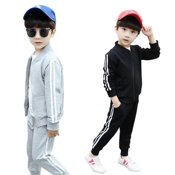 

Boys Girls Cloting set Children's Spring &Autumn Striped Student Sprotwear 2pcs suits Long Sleeve Clothes For 3 4 6 8 10 Years