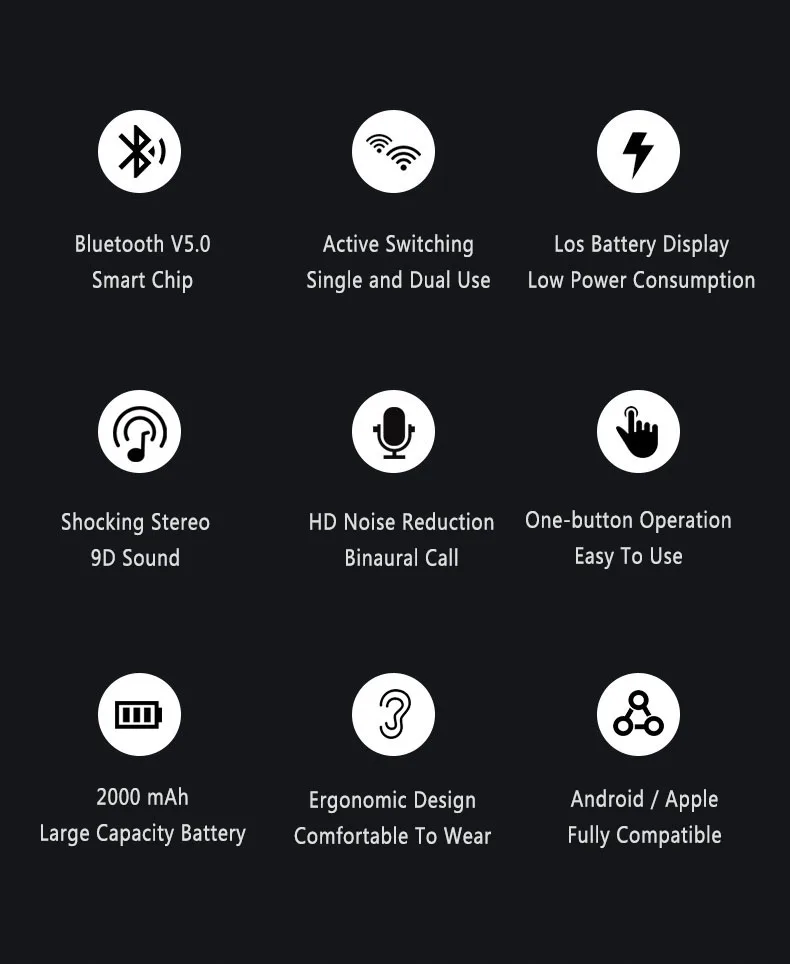 Bluetooth 5,0 гарнитура TWS беспроводные наушники мини наушники стерео наушники с светодиодный дисплей для iPhone samsung Xiaomi huawei