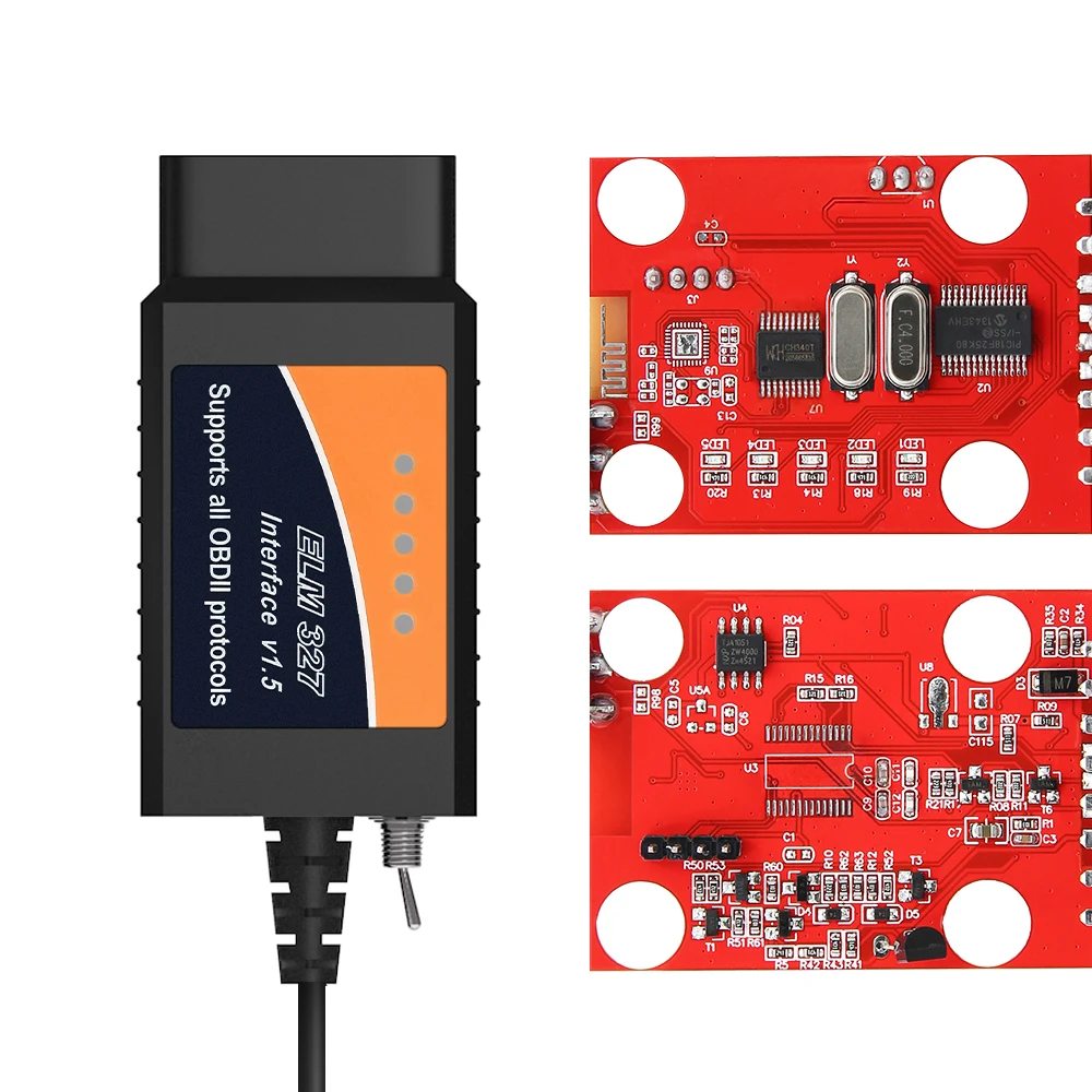 ELM327 V1.5 USB с HS CAN MS переключатель PIC18F25K80 CH340 OBD2 диагностический инструмент для Ford brush