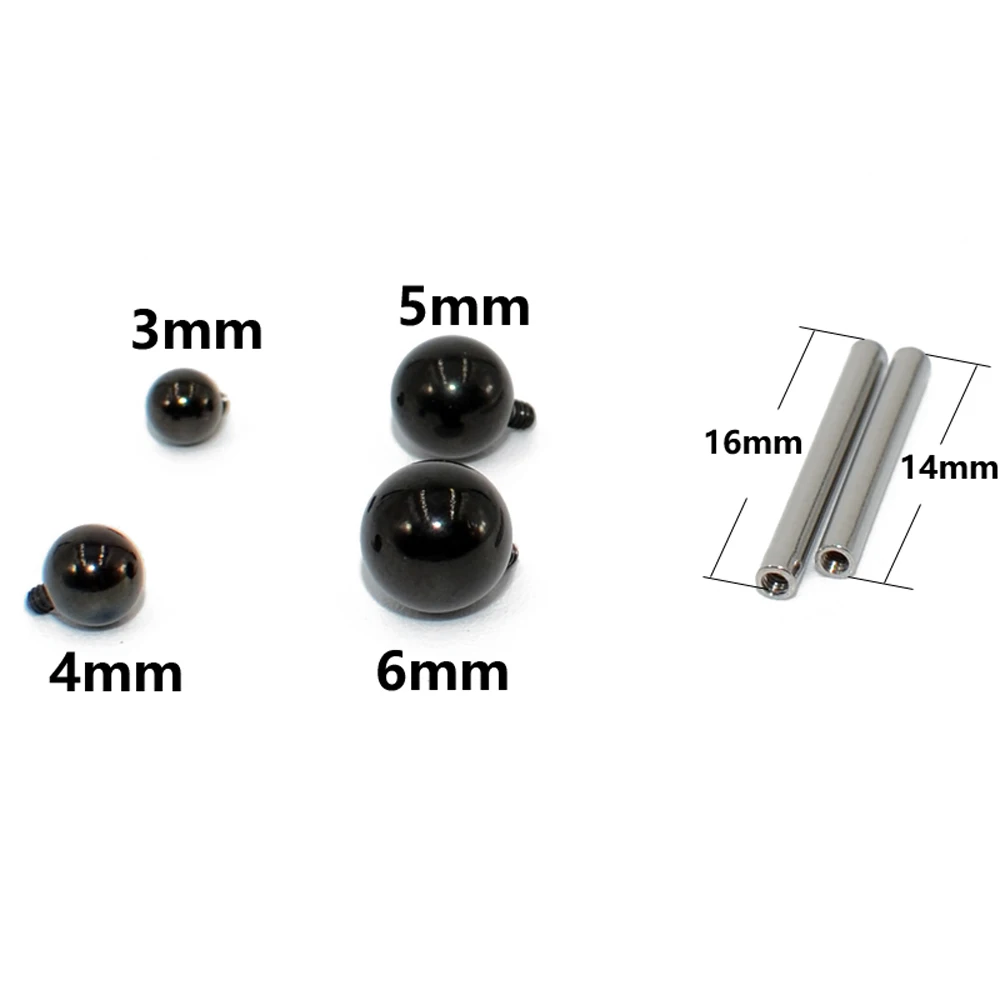 1 шт. хирургический стальной круглый внутренний резьбовой шариковый винт подходит для штанга для языка Пирсинг для сосков Пирсинг Многоцветный ювелирные изделия для тела
