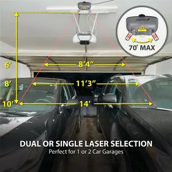 

Dual 2 Car Laser Garage Auto Parking Sensor Assist Aid Guide Stop Lights System Car Electronics Accessories Car Accessories