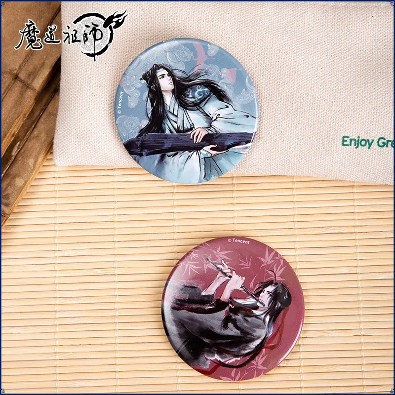 MONZON Official Mo Dao Zu Shi Character Badges The Founder of Diabolism Lan WangJi Wei WuXian Brooch Animation Around