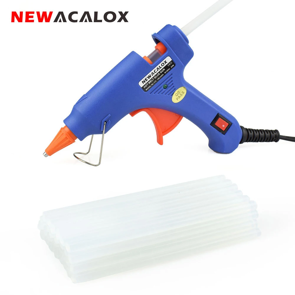 Клеевой пистолет NEWACALOX 110 В ~ 240 20 Вт с шт. клей карандаши 7 мм промышленные мини