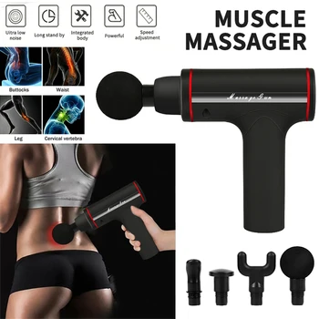 

6 Gear Body Fascia Gun Massage Gun Therapy Deep Tissue Muscle Massager Relaxation Pain Relief Slimming Exercise Equipment TSLM1