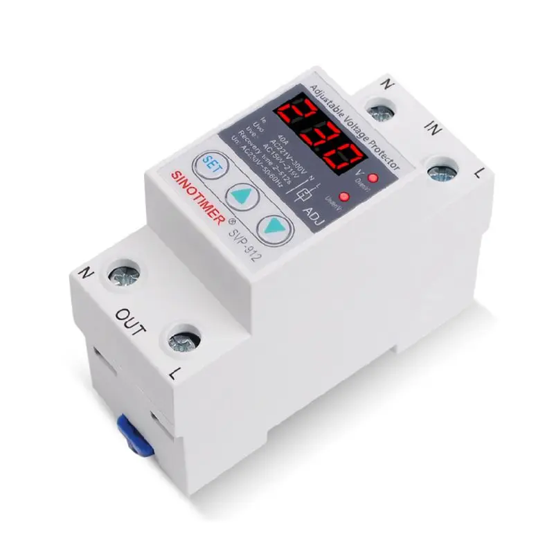 220V 40/63/80A под Напряжение протектор реле Повторное подключение защитное устройство