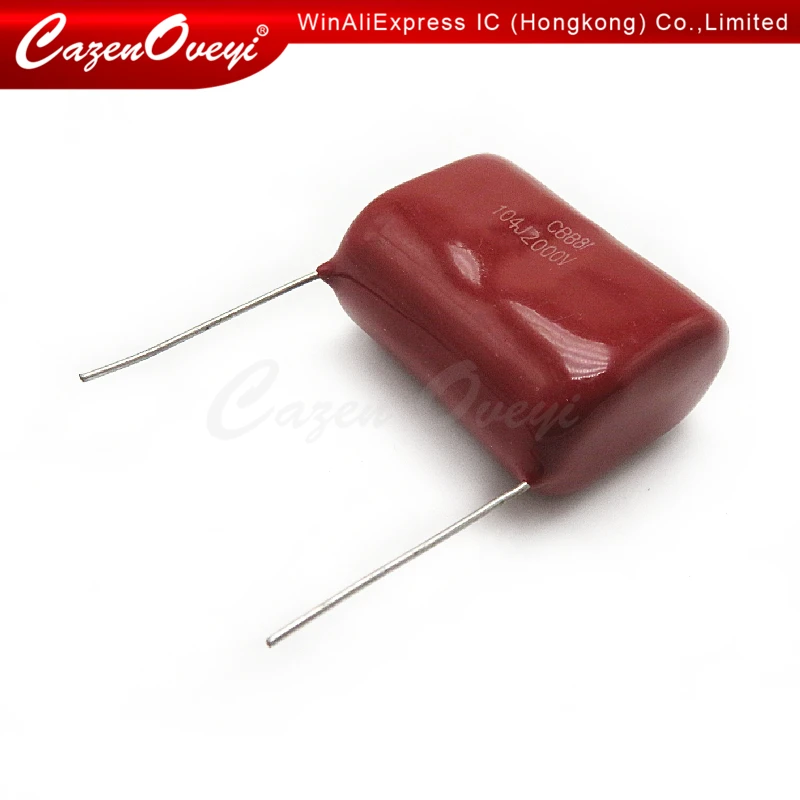 10 шт./лот 0 1 мкФ 2000V 2KV CBB 104 100NF полипропиленовый пленочный конденсатор Шаг 25 мм CBB81 в
