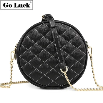 

Luxury Mini Women Shoulder Bag Circle Crossbody Bags Thread Paid Genuine Cowhide Leather Handbag Double Layers Zipper Designer