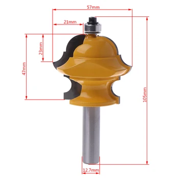 

1/2 Shank Multiform Multi-Profile Molding Router Bit Door Knife Woodworking Cutter for Wood Engraving Tool Kit