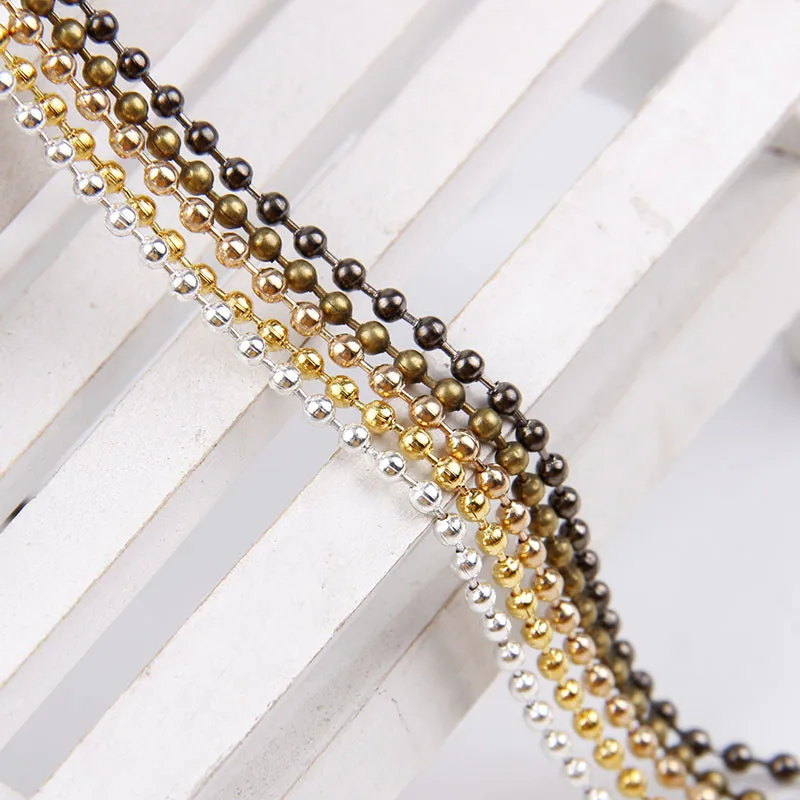 

70cm/lot 2.4mm Metal Open Link Chain Gold Antique Bronze Color For Jewelry Making Diy Bracelet Necklace Bulk Chains