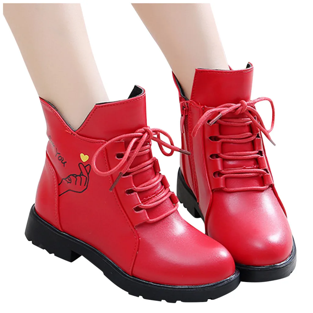 Children Baby Girls Princess Casual Shoes Leather Winter Cotton Warm Boots Toddler snow Boots Soft Sole Slip-On Princess Shoes