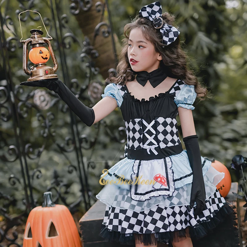 

Halloween costume for kids Anime Alice in wonderland costume Princess Dress alice in wonderland party Cosplay Dress For Girls