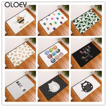 

Cute Pet Cartoon Printed Floor Mat 40x60cm Velvet Bathroom Non-slip Carpet Kitchen Living Room Floor Mat Bedroom Decoration Mat.