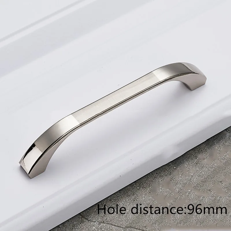 Hole distance 96mm Ручки для шкафа, круглая ручка из цинкового сплава, дверные кухонные ручки, матовые ручки для шкафа, выдвижные ящики, современное оборудование для обработки мебели, аксессуары - Цвет: Hole distance 96mm