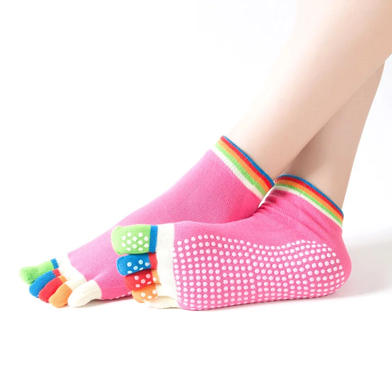 Женские хлопковые носки с открытым носком; Профессиональные Нескользящие женские многоцветные носки с пятью пальцами; женские Чулочные изделия с раздельным носком