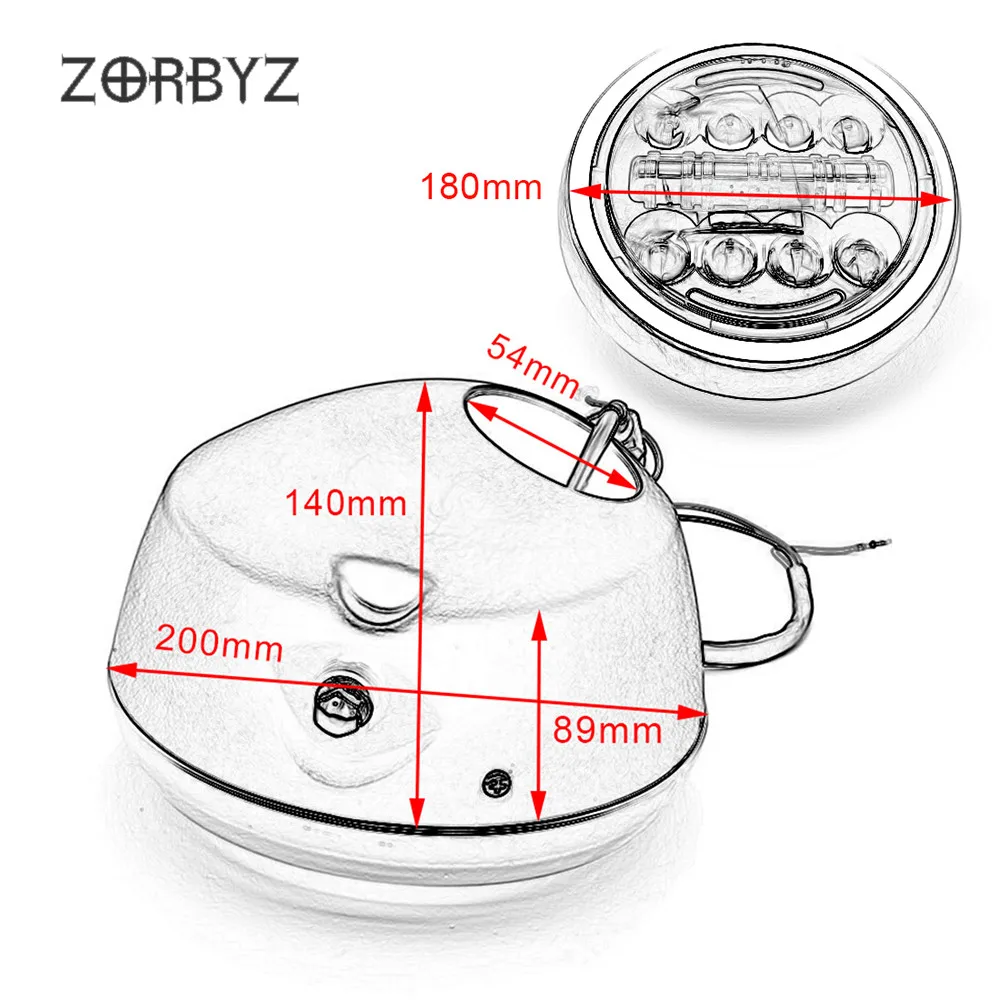 ZORBYZ " Хромированный кольцевой светодиодный светильник на переднюю головку, Головной фонарь, светильник с ангельским глазом для Kawasaki Yamaha Harley на заказ