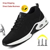 Dropshipping Men's Work Safety Boot Air Mesh Steel Toe Safety Shoes Indestructible Sneakers Breathable Working Shoes Men Shoes ► Photo 1/6
