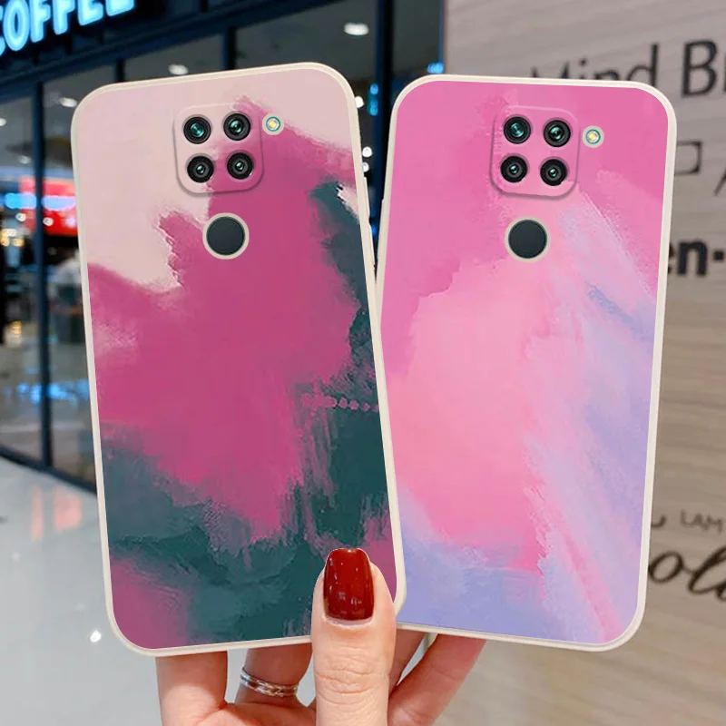 Redmi Note 9 Case For Xiaomi Redmi Note 10 Pro Coque Poco X3 Pro Redmi 9 9T 9C 9A Note 8 9 Pro Max 10S sea blue Protection Cover