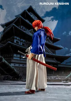

[In stock] Rurouni Kenshin Drawing Knife Zhai Himura Kenshin Blue/Red Movable Garage Kit anime figures