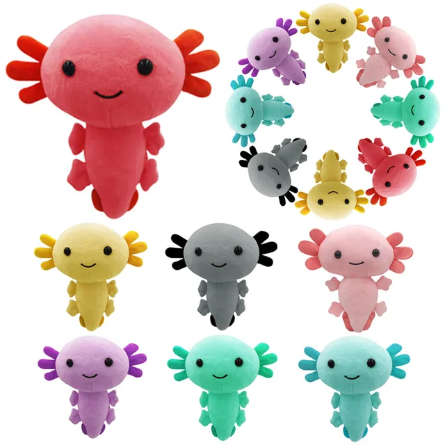 Kawaii Axolotl Plush Toy Animal Axolotl Plushies Figure Doll Cartoon Animal Soft Pink Axolotl Stuffed Dolls for Kids Gifts 5
