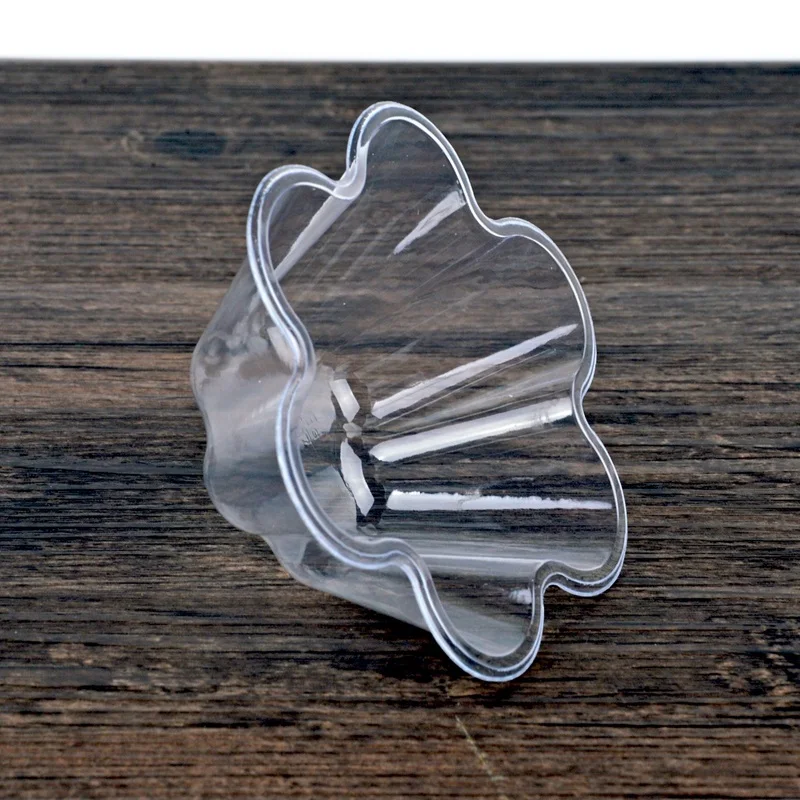 100 pcs 200ML clear plastic ice cream Yogurt cups pudding container bowl icecream Milk box fruit salad tray party cup supply
