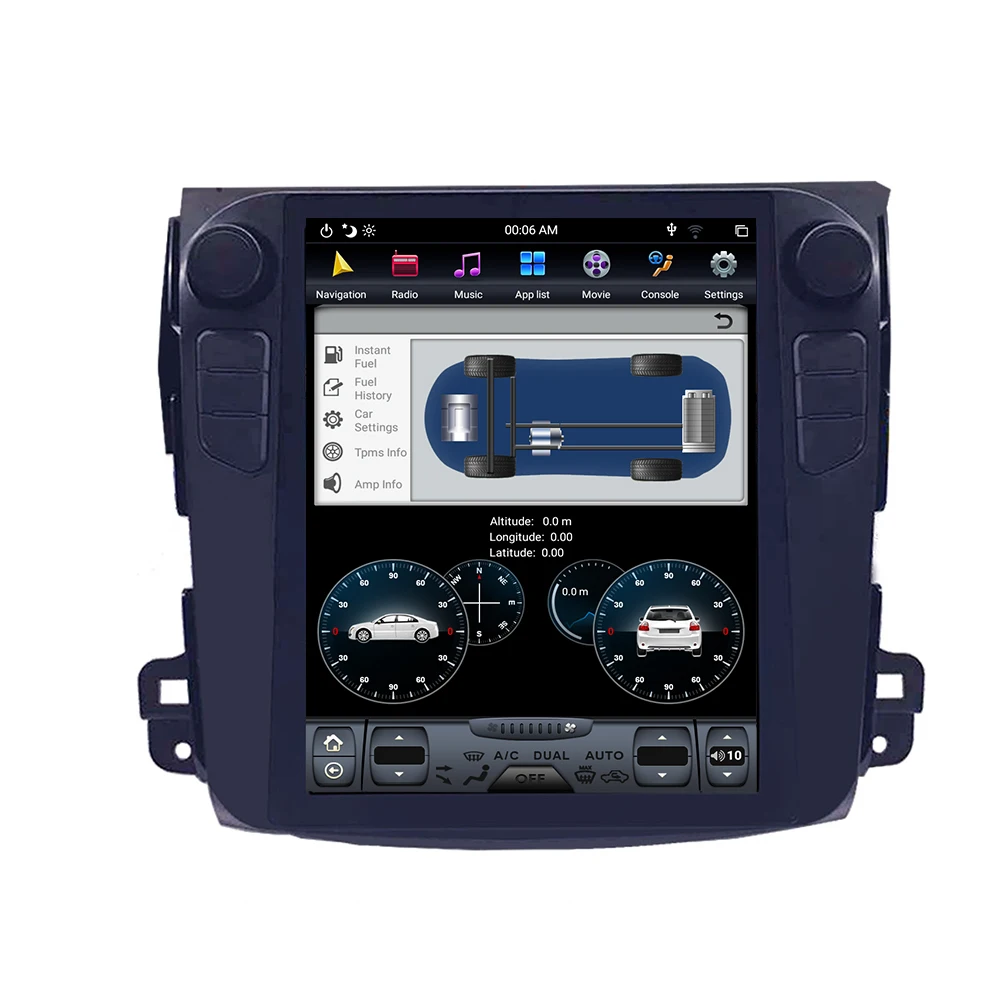 Android 9,0 Tesla стиль вертикальный экран автомобиля gps навигация для MITSUBISHI Outlander 2006-2012 головное устройство мультимедиа радио плеер