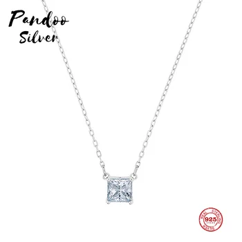 

Fashion Charm 925 Sterling Silver Original 1:1 Copy, Simple Design Elegant Intellectual Wild Necklace Female Luxury Jewelry Gift