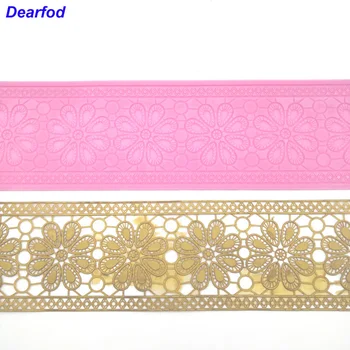 

DBS073 Flower Lace Mat Silicone Sugar Craft Mold Cake Brim Decoration Tool Kitchenware DIY Tool
