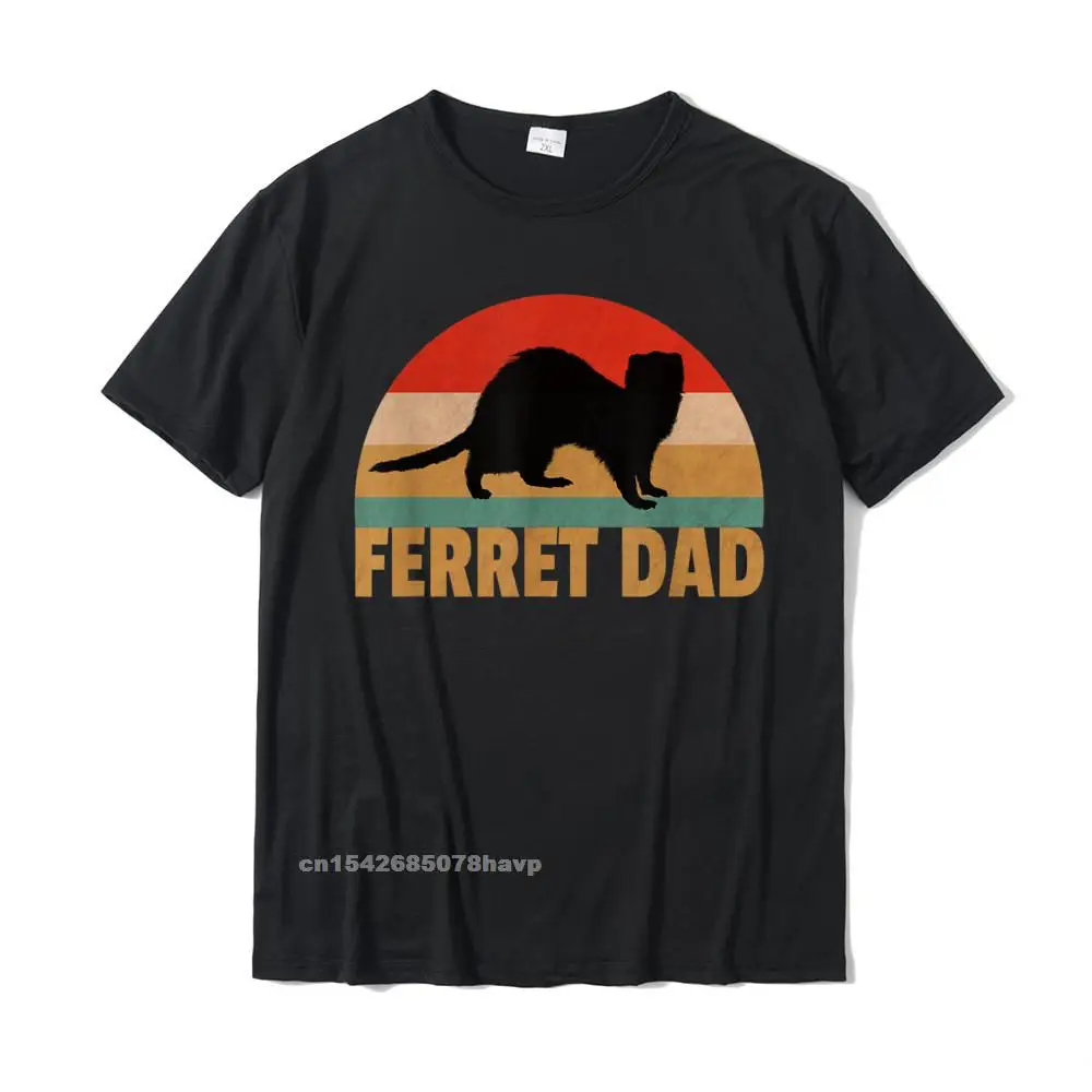 Fashion Men T-Shirt Printed On Fashionable Tops & Tees Pure Cotton Short Sleeve Printing Clothing Shirt O Neck Funny Ferret Retro Pet Ferret Dad Vintage Gift T-Shirt__1733.Funny Ferret Retro Pet Ferret Dad Vintage Gift T-Shirt  1733 black.