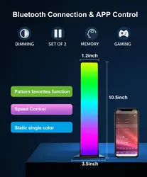 Nouvelles barres lumineuses lumineuses intelligentes, rétroéclairage musical RGB, contrôle du son, fonctionne avec Bluetooth, lumière LED pour jeux, décoration de télévision, lampe 
