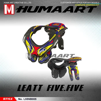 

HUMAART Motocross Neck Brace Sticker Deco Sponsor Graphics Kit for Leatt Brace 5.5 2012 2013 2014 2015 2016 (Style No.L55NB005)