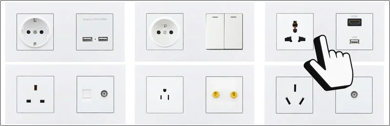 Atlectric двойной usb порт для зарядки европейская вилка двойная розетка электрическая розетка пластиковая панель электрическая розетка