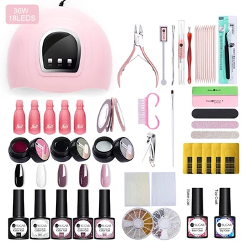 

Nail Set UN LED Lamp Dryer Soak Off Tools Kit Electric Nail Drill For Nail Art Brush Set DIY Tools Varnish Sander
