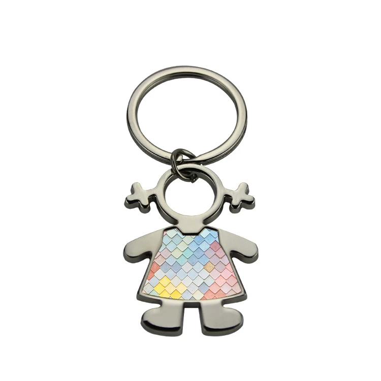 Free shipping metal key ring for sublimation blank keychain for heat transfer blank consumable materials DIY Couples style12/lot