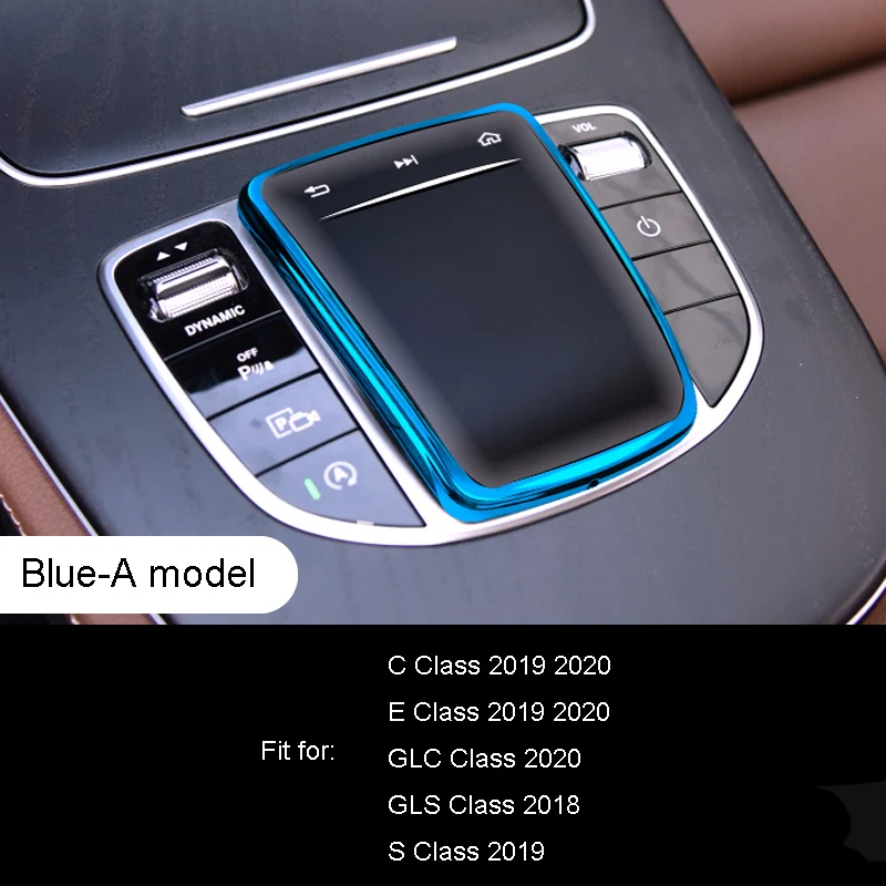 Blue- A model ТПУ центр управления Мышь почерк Сенсорная панель Защитная пленка для Mercedes Benz W205 GLC260 E300L C200 GLS C E GLC G V класс - Название цвета: Blue- A model