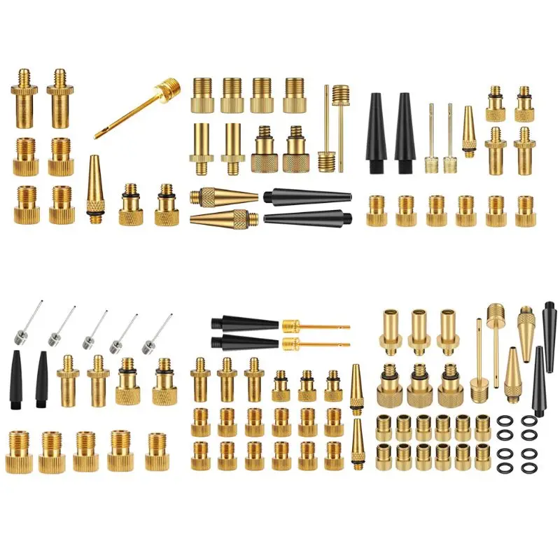 

Bike Bicycle Brass Presta and Schrader Tire Valve Adapter Kit Ball Pump Needle
