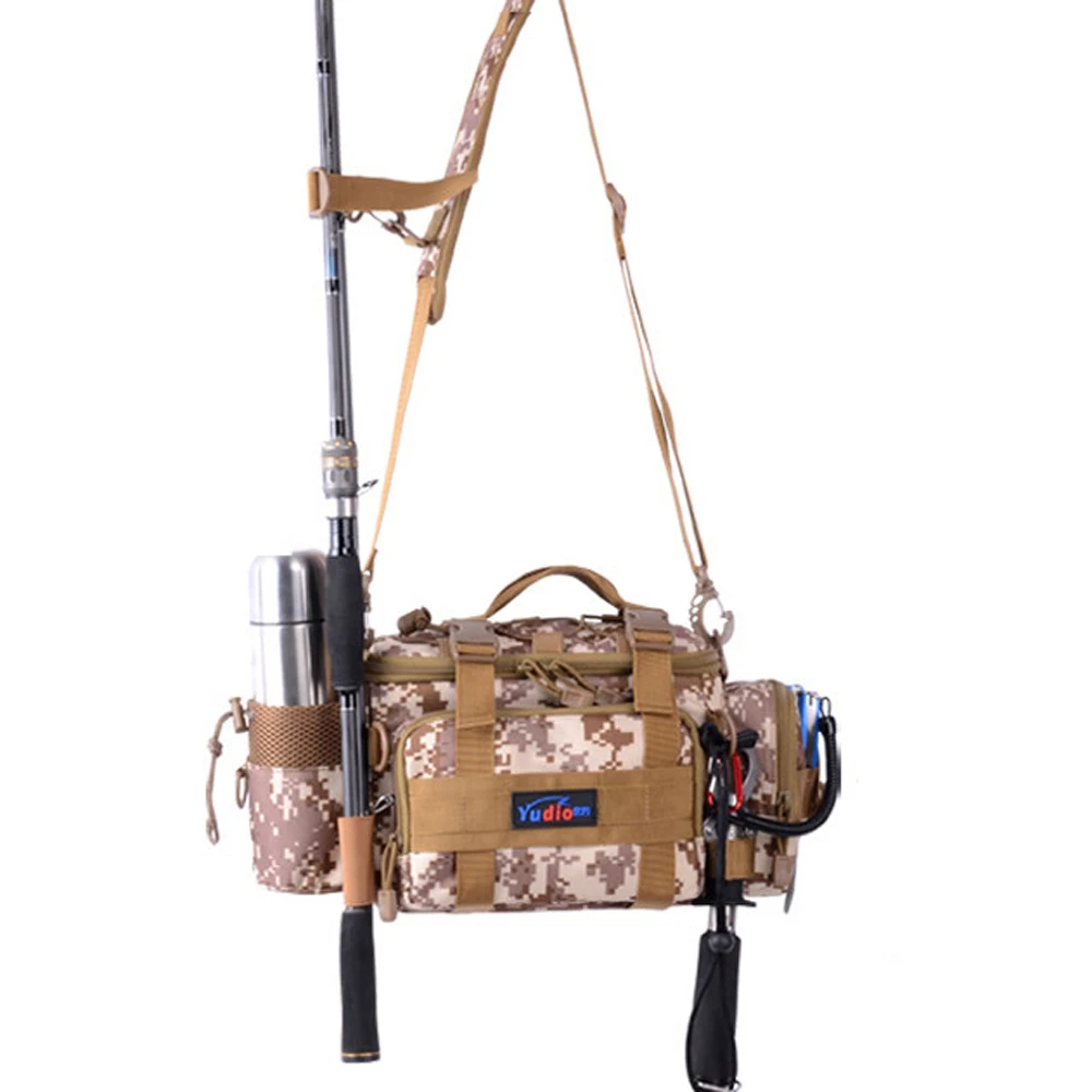

Waterproof Oxford Cloth Fishing Boat Bag Canvas Outdoor Backpack Multifunction Waist Shoulder Pack Fishing Tackle Bags Portable
