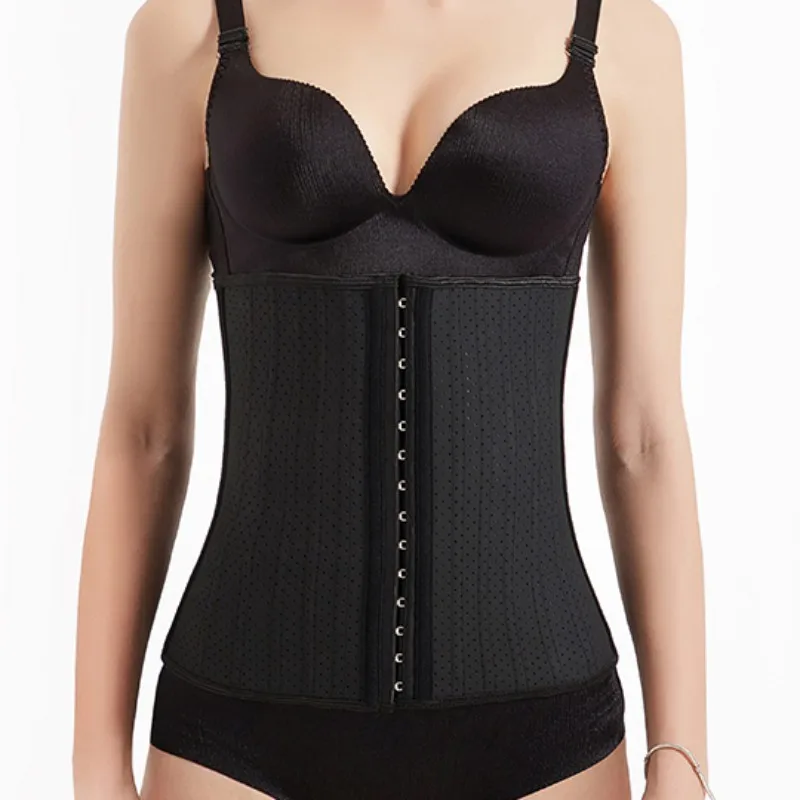 Новинка 25 стальных костяных пробивных 30 см Перфорированные дышащие спортивные фитнес тонкий пояс Поддерживающий Пояс-корсет XS-3XL