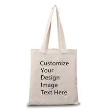 Индивидуальная сумка-тоут многоразовая сумка для покупок добавить текст печати дизайн изображения унисекс модные дорожные холщовые сумки