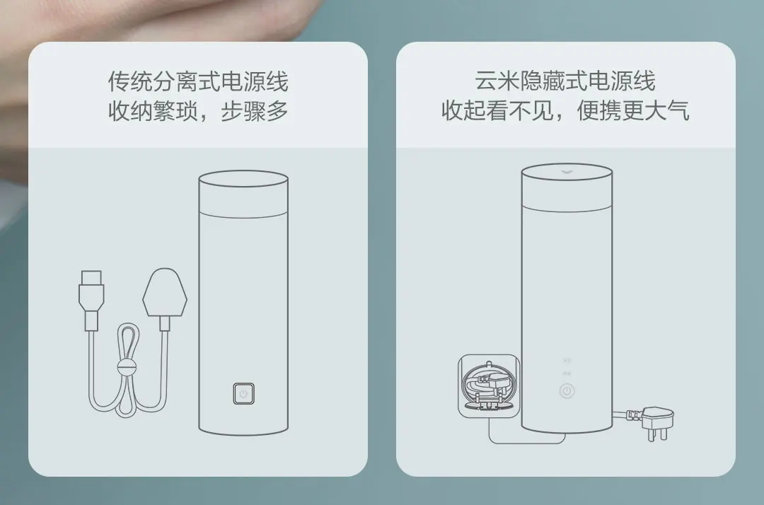 Новинка Xiaomi Mijia Youpin Yunmi дорожная электрическая чаша интеллектуальное управление температурой 400 мл чашка из нержавеющей стали 304