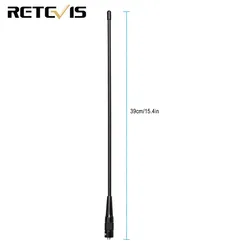 Antena de walkie talkie com amplo ganho, banda dupla vhf uhf para madeira, para rádio de duas vias baofeng tablete bf888s