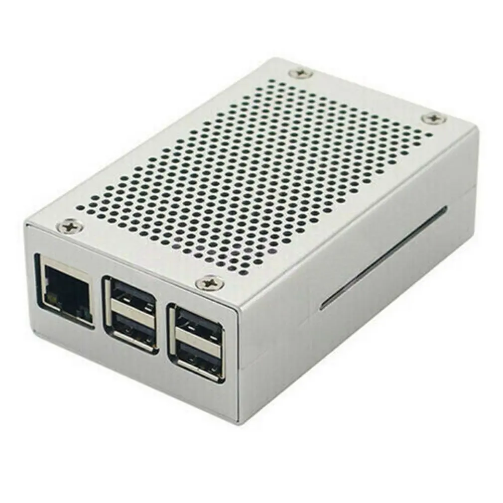 Для Raspberry Pi 4 Модель B универсальный алюминиевый корпус с бесплатным вентилятором чехол для Raspberry Pi 4 Модель B официальный корпус
