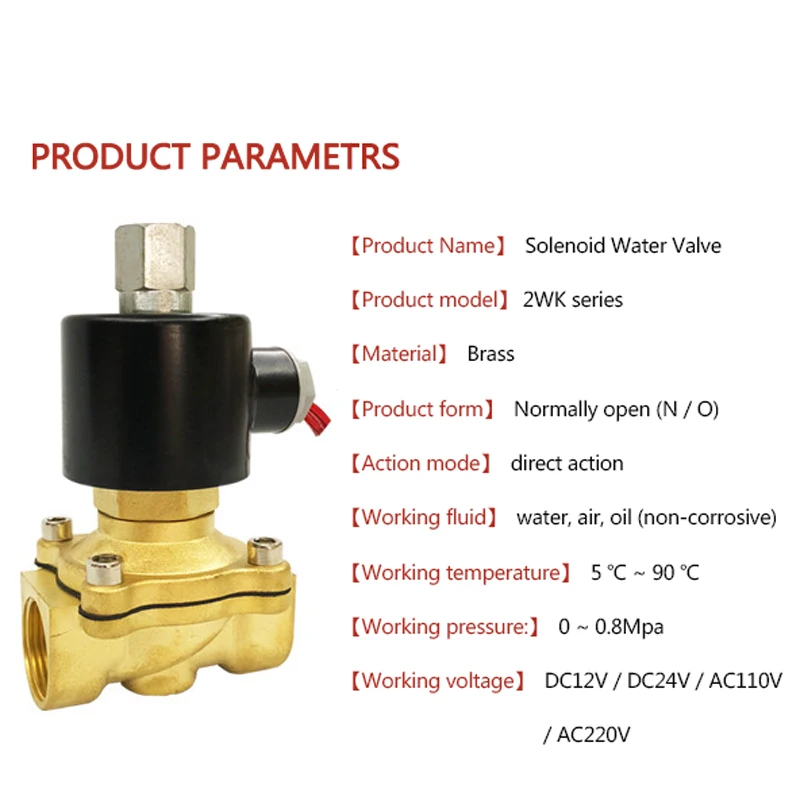 1/4 &quot3/8" 1/2 &quot3/4" 1 "Электрический Соленоидный клапан DN08 DN10 DN15 DN20 DN25 нормально