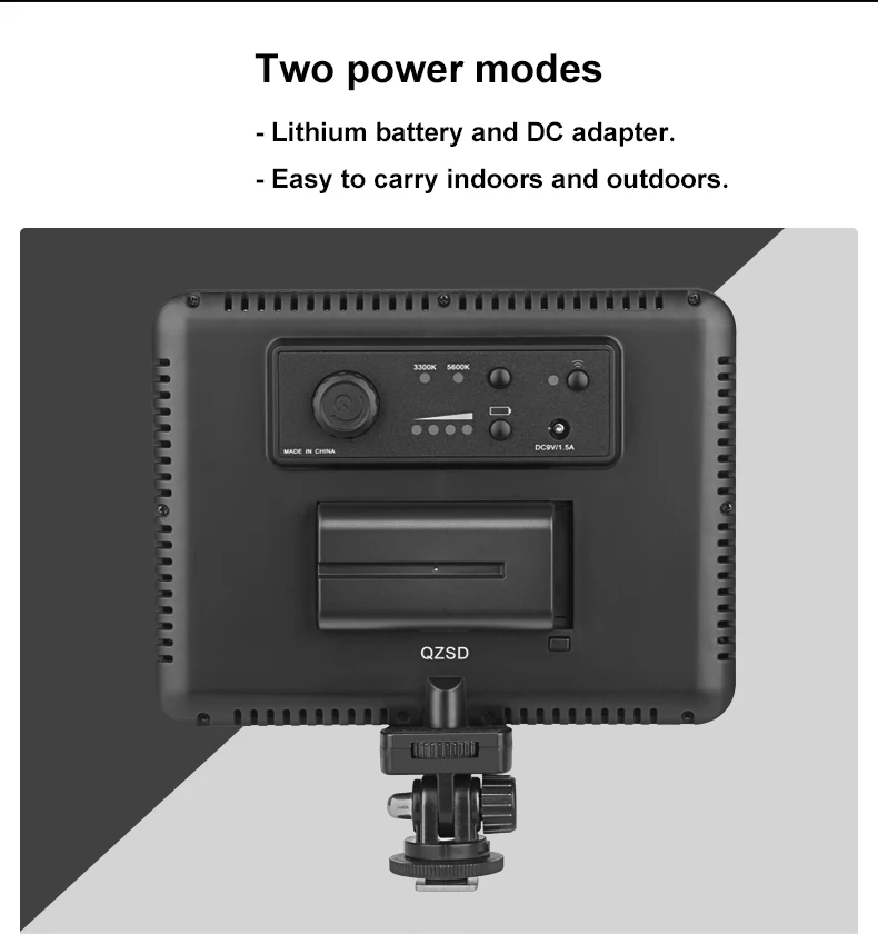 QZSD 128B тонкий светодиодный светильник Панель с Rmote управлением, 3200 K-5600 K Диммируемый светодиодный светильник для фото-видеокамеры с штативом NP-F550 батареей