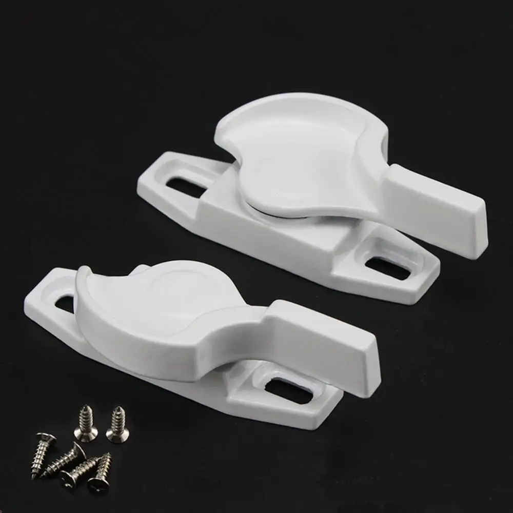 2pcs Zinc alloy Window Latch crescent lock sliding doors Lever Handle Sweep Latch Home Security Lock hardware accessories
